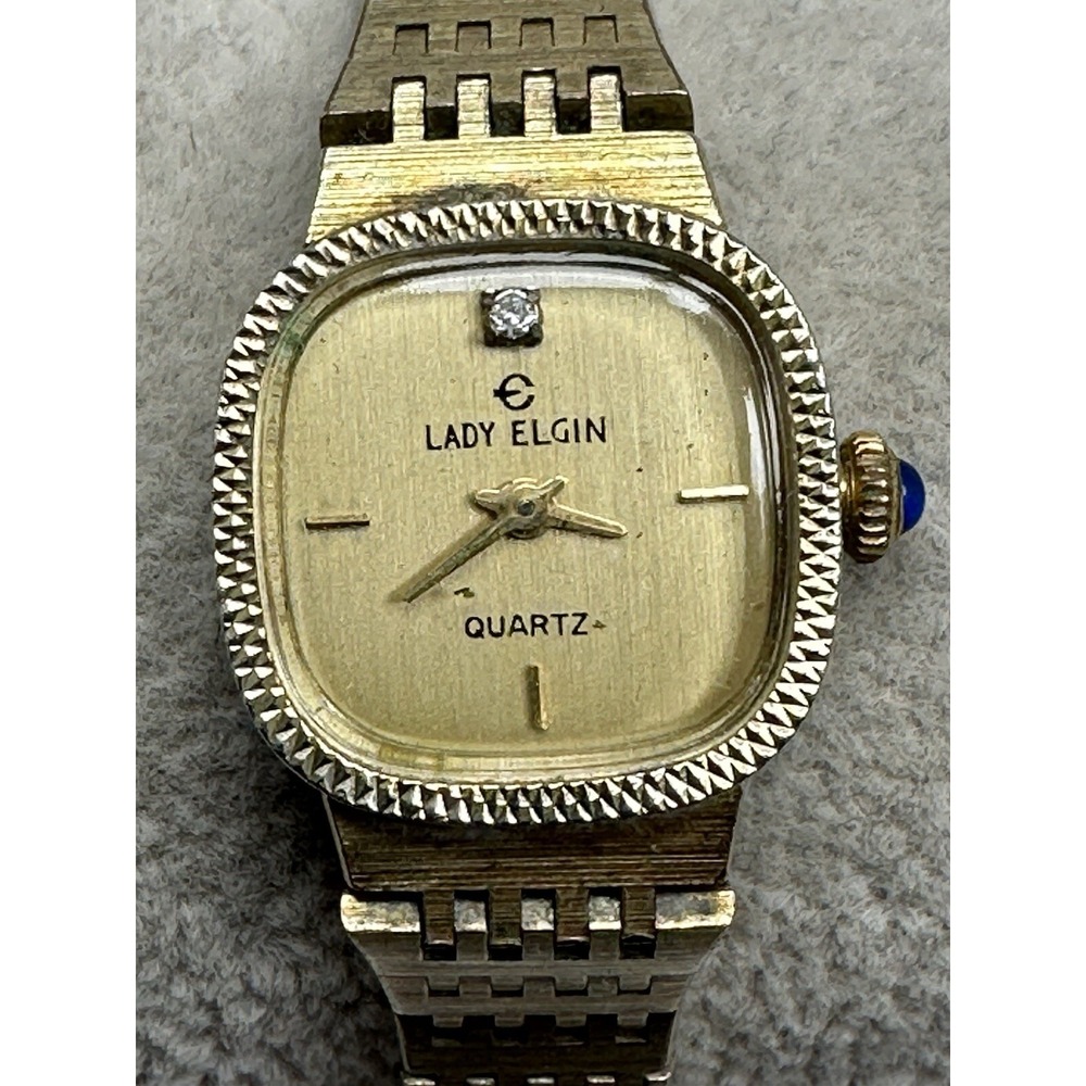 Lady Elgin DZ848432 Watch New Battery 18MM 7" Gold Tone D59‎